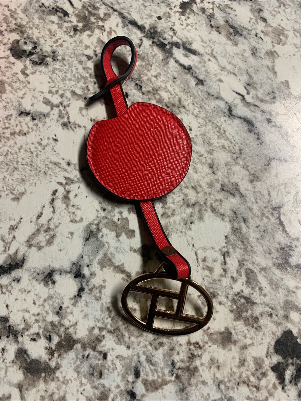 LMT: Red Adjustable Crossbody Strap with Gold Hardware and Matching Bag Charm - Picture 10 of 11